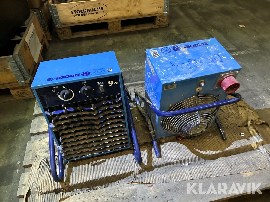 Värmefläktar El-Björn 9 KW 2 st