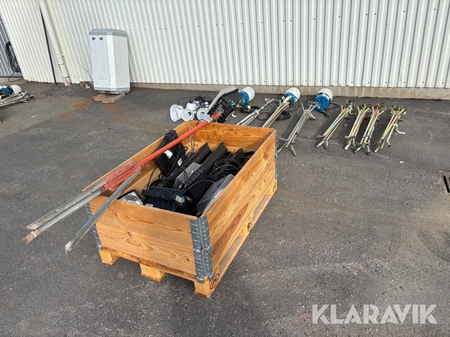 Parti arbetsbelysning med stativ