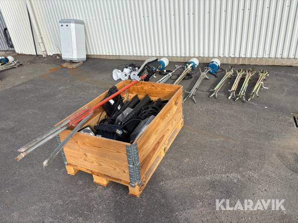 Parti arbetsbelysning med stativ