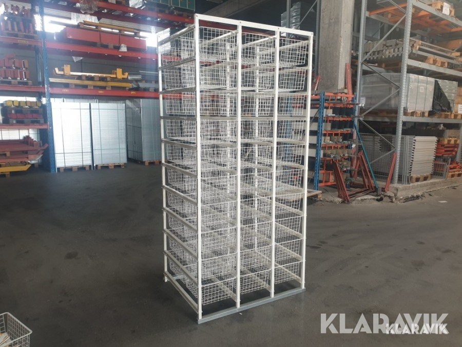 Förvaringsmodul med 60st trådkorgar ELFA