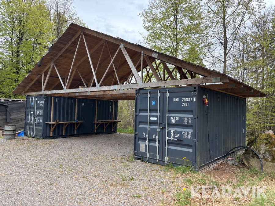 Container 20 fot med tak 2st