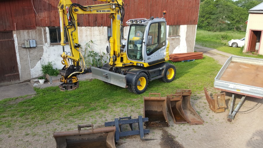 Hjulgrävare 10ton New Holland NH 2,6 med tiltrotator & redskap