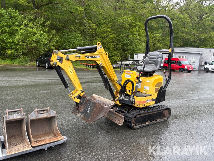 Kompaktgrävare Yanmar SV08-1A(S) med 3 st skopor