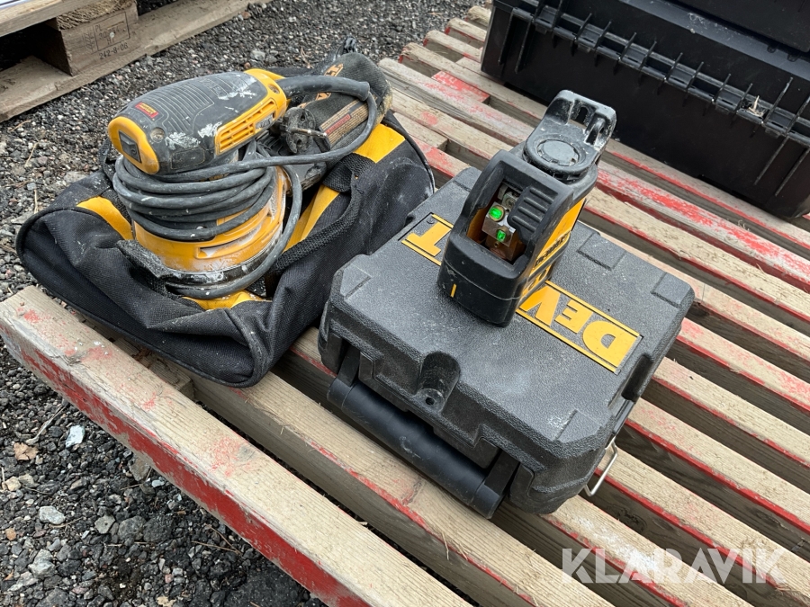 Dewalt grön laser och slipmaskin
