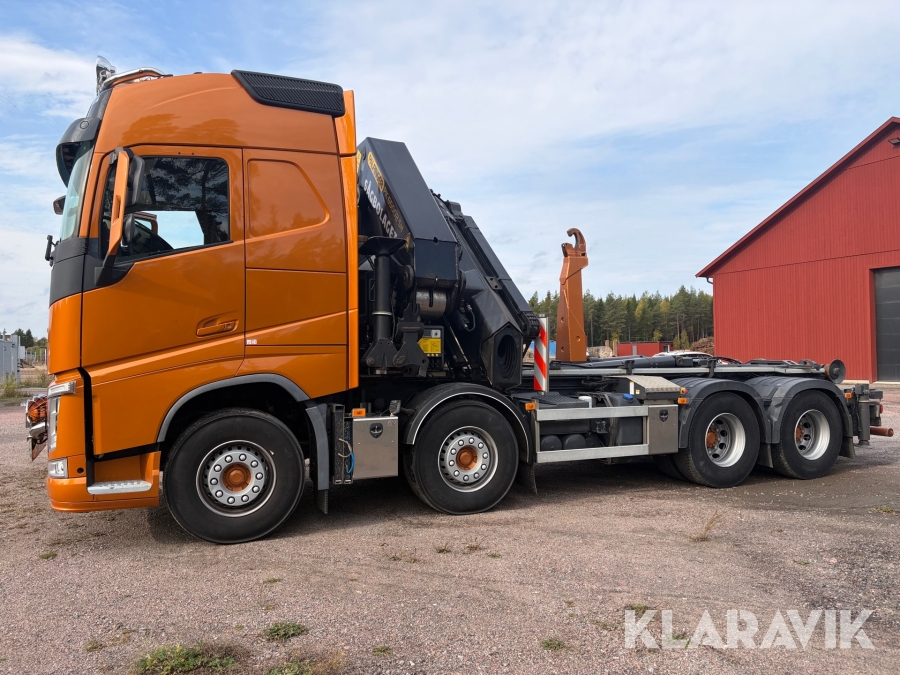 Kranbil med lastväxlare Volvo FH 540 8*4 med Kran Palfinger PK 65002-SH E och jibb