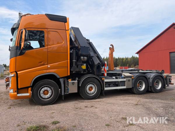 Kranbil med lastväxlare Volvo FH 540 8*4 med Kran Palfinger PK 65002-SH E och jibb
