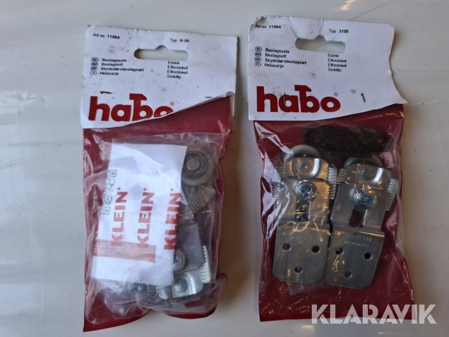 Garderobsskjutdörrsbeslag Habo 3108