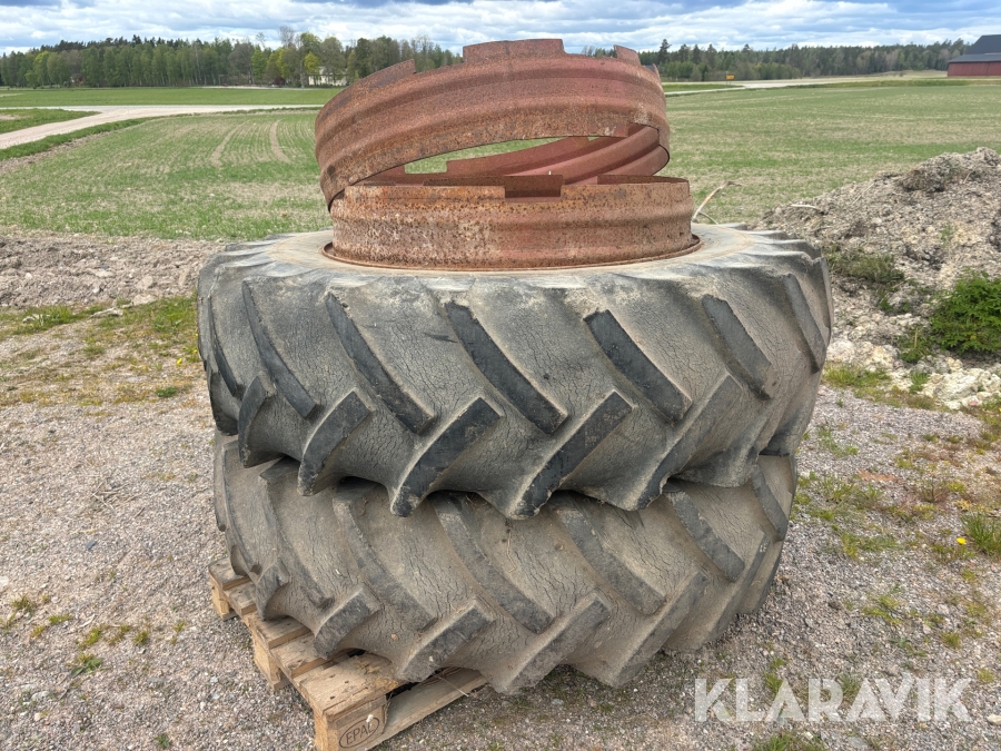 Dubbelmontage Michelin 18.4-38 bibagrip