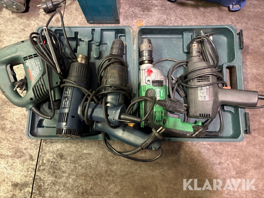 Sticksåg, borrmaskiner, värmepistol