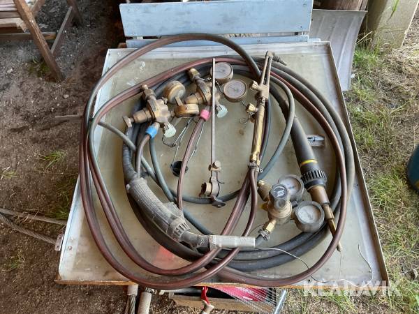 Parti med gas- och svetsutrustning