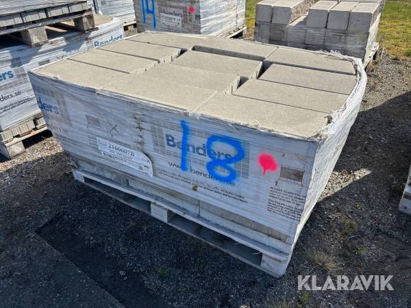 Marksten Benders Bas slät fasad 420x210x60 grå