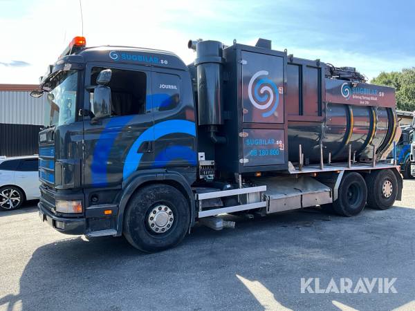 Torrsug / Vacuumsugbil Scania R114 med Sugaggregat Disab DL10