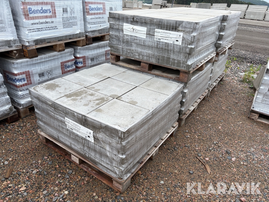 Betongplattor Benders Siena slät fasad fem pall