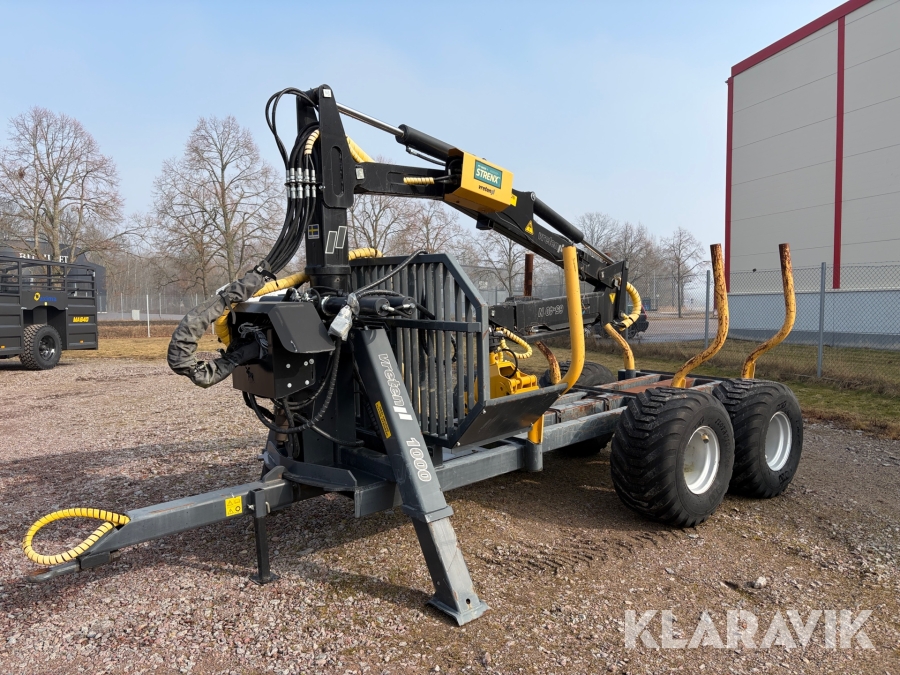 Skogsvagn Vreten 1000 med kran 65-40 N