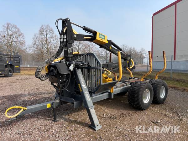Skogsvagn Vreten 1000 med kran 65-40 N