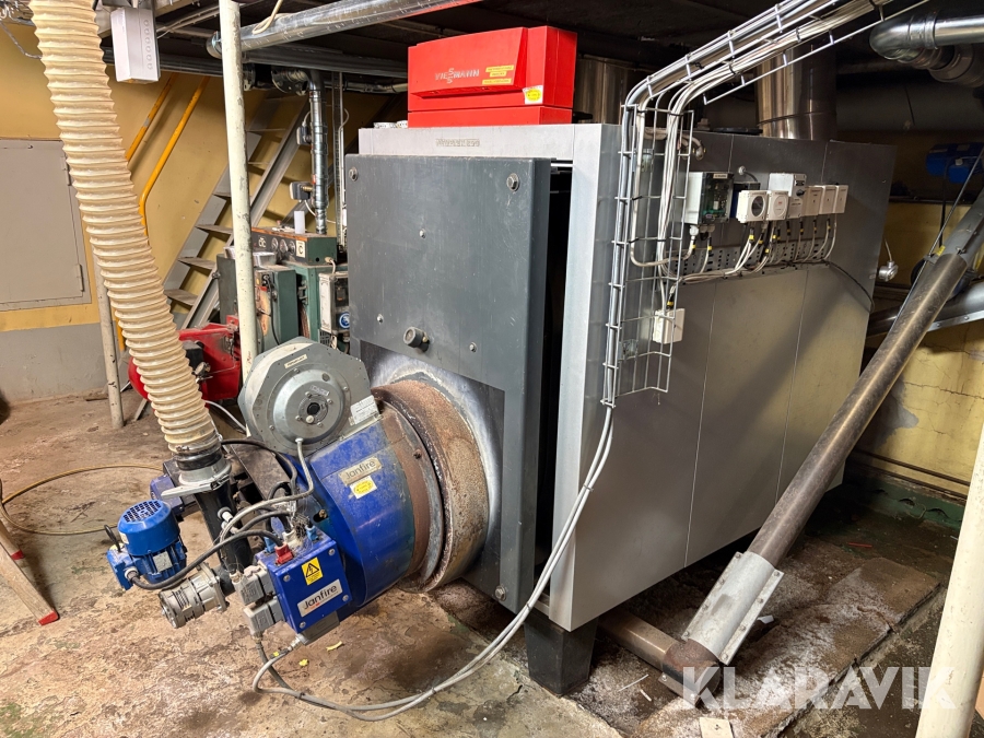 Komplett pelletsanläggning Janfire System Jet 40-600kw med Viessman vitoplex 200 pelletspanna