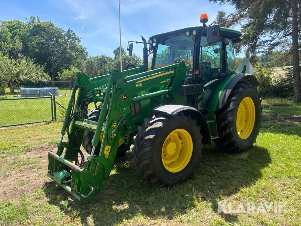 Traktor John Deere 5100 R - Med frontlastare