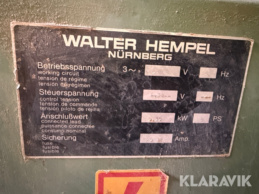 Trä kopieringssvarv Walter Hempel CH12