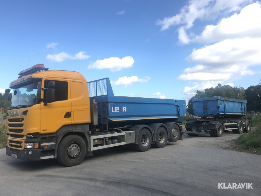 Tippbil / Schaktbil SCANIA R520 med släp SLP-3-8200-KS