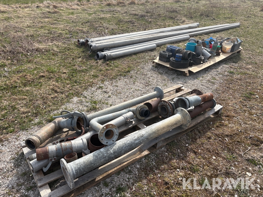 Bevattningsrör och diverse detaljer och slangar