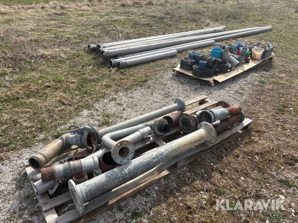 Bevattningsrör och diverse detaljer och slangar