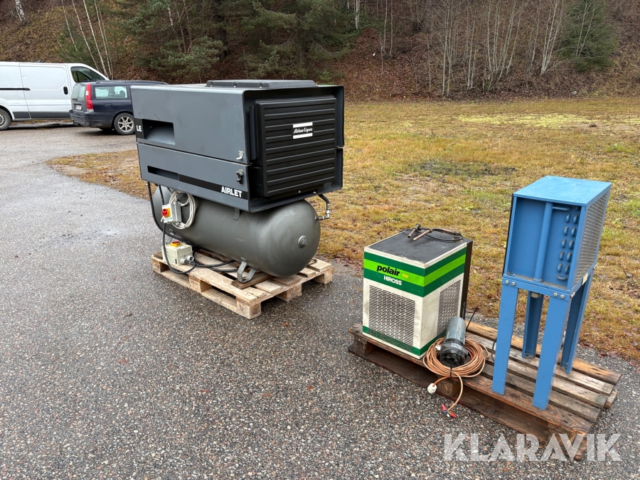 Kompressor Atlas Copco Airlet LE9 med kyltork
