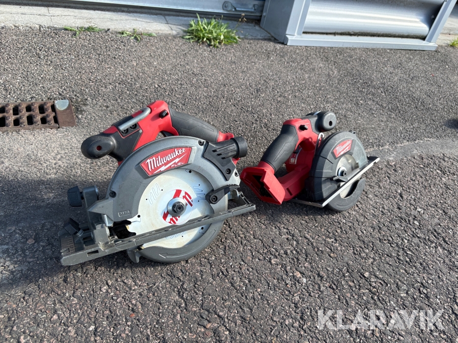 Cirkelsåg 2 st Milwaukee M18 CCS55 & FMCS för metall och trä