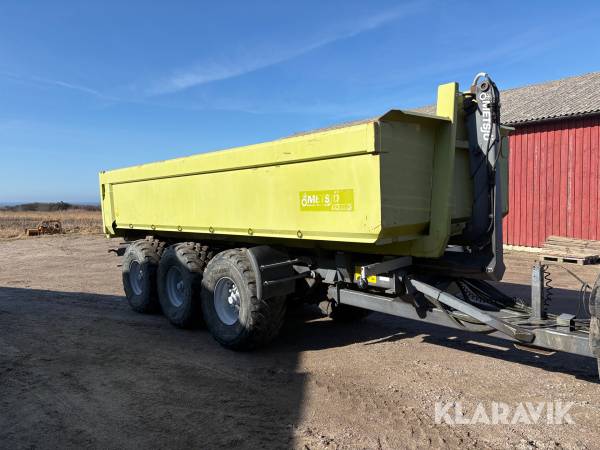 Lastväxlarvagn Metsjö Metaflex 24 med flak och svanhals