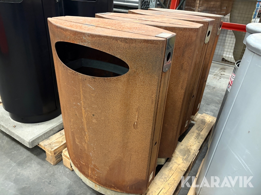 Soptunnor i cortenstål 4st