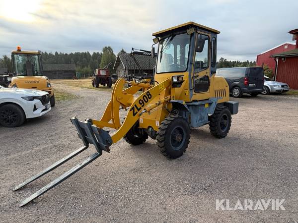Hjullastare Yongyi ZL908 skopa & gafflar