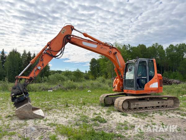 Grävmaskin Doosan DX140LCR med makin grävsystem, tiltrotator och 3 st skopor