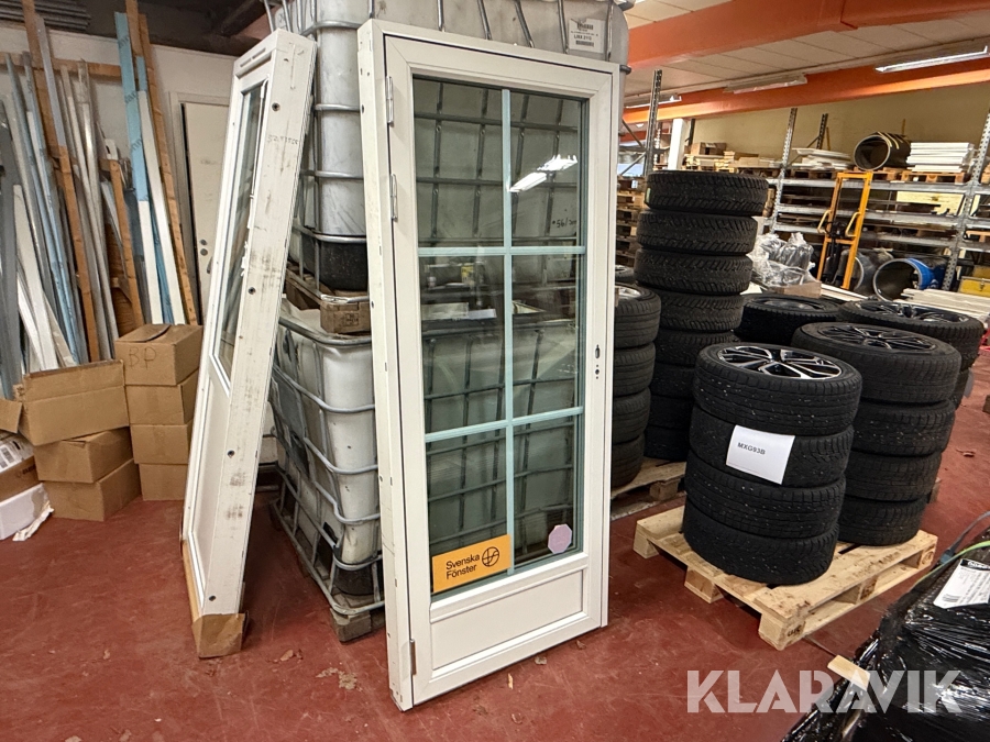 Fönsterdörr Svenska fönster 870x2060 vänsterhängd, aluminiumutsida