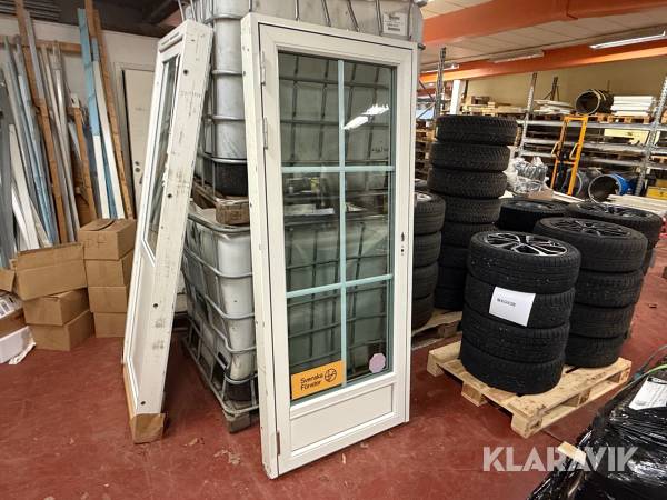 Fönsterdörr Svenska fönster 870x2060 vänsterhängd, aluminiumutsida