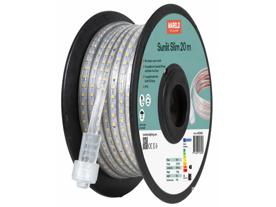 LED-slinga Mareld Sunlit Slim, 20 m, IP65, 1 st