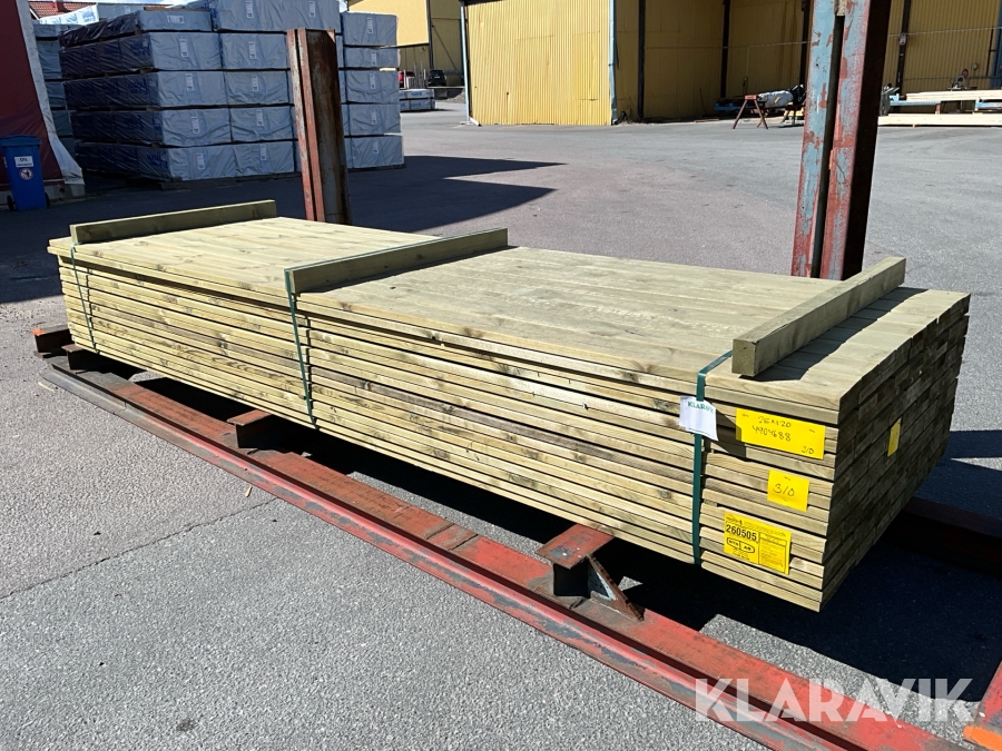 Virkespaket tryckimpregnerat trallvirke 28x120 518löpmeter