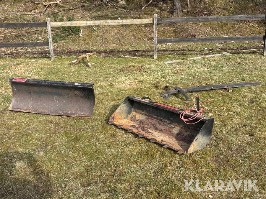 Frontlastare och snöblad med universalfäste till ATV