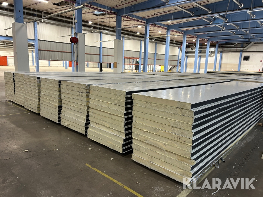 Sandwichpaneler för kyl/frysrum BALEX METAL PIR STANDARD 100 mm (PU-PIR-W-ST) ca 580 m2