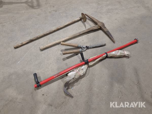 Div handverktyg Lie, grensax, korp, hacka