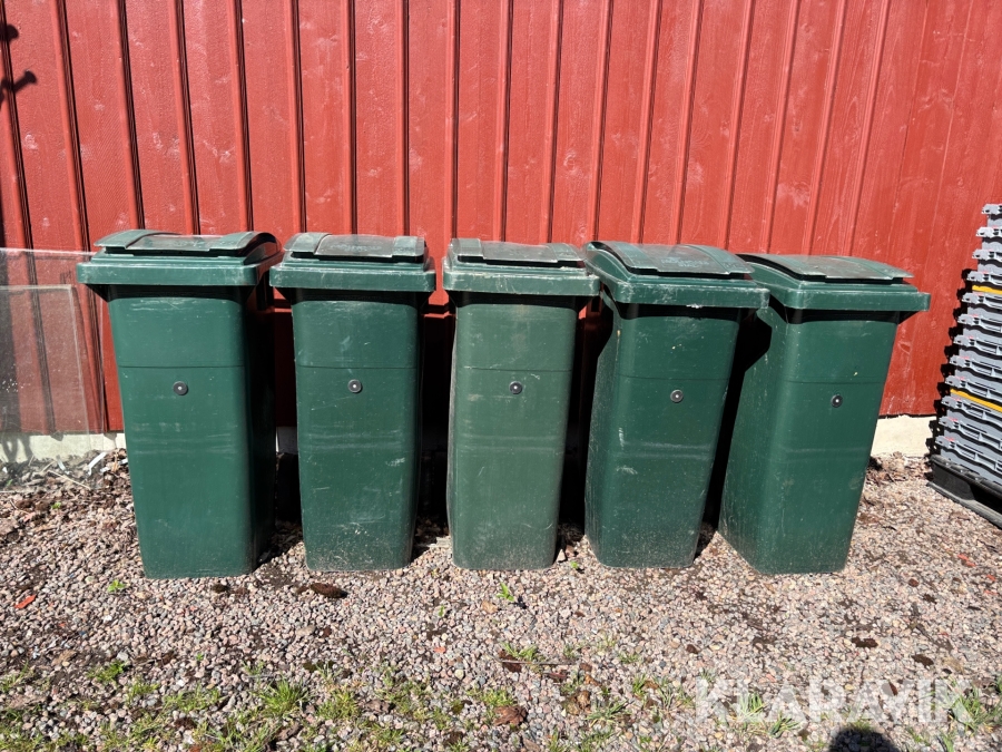 Sopkärl / soptunnor Plastic Omnium 5st med hjul