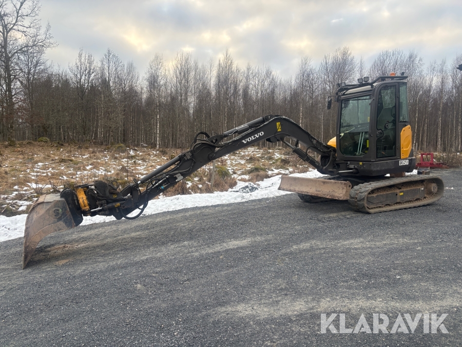 Grävmaskin Volvo ECR50D med planeringsskopa