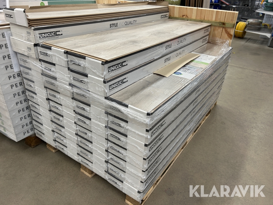 Laminatgolv Uniclic Sandstorm OAK ca 76 kvm