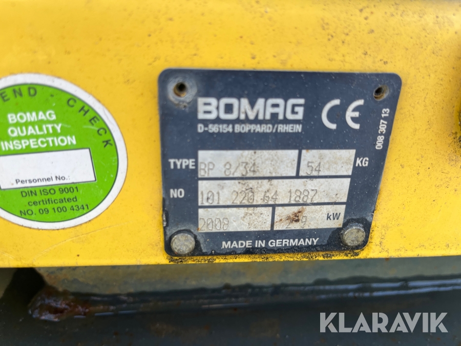 Luftfilter für Bomag BT 58 Motor Sachs, 21,43