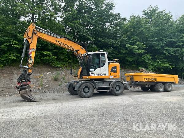 Grävmaskin Liebherr A 918 Compact Litronic med Rototilt, redskap och vagn