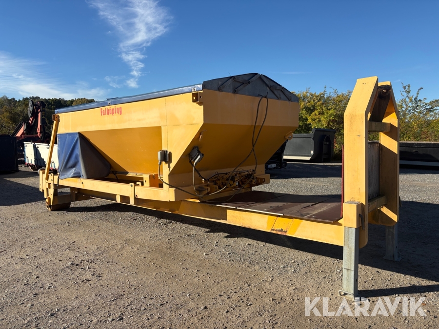 Sand/Saltspridare Falköping C-7 på lastväxlarram