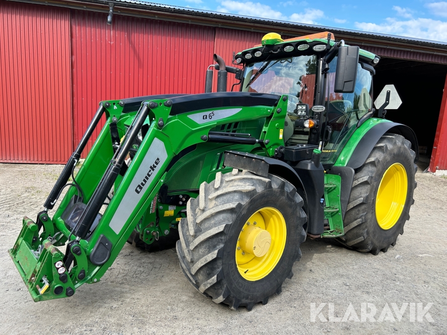 Traktor John Deere 6155R med lastare och GPS