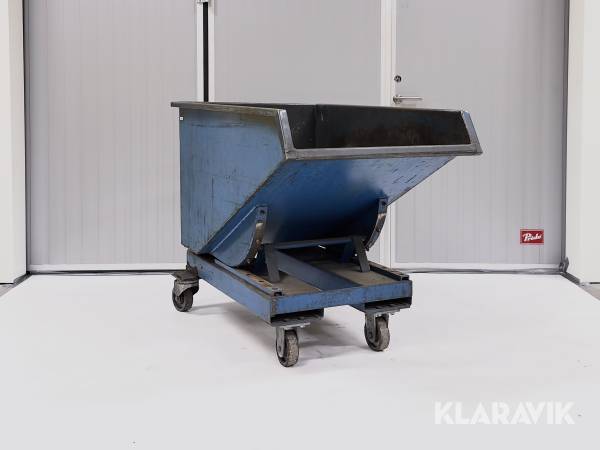 Tipp-/spåncontainer på hjul