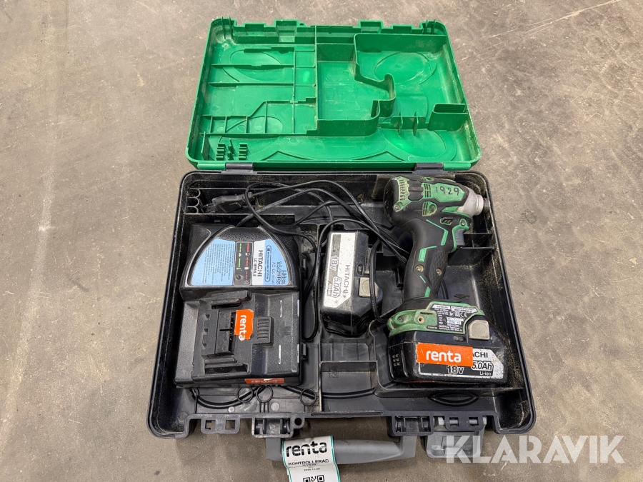 Skruvdragare Hitachi WH 18DBDL2 med 2 batterier