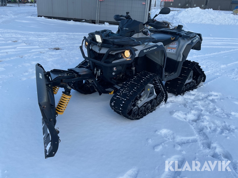 Fyrhjuling BRP Can-Am Outlander 1000 pro bandsats och plog