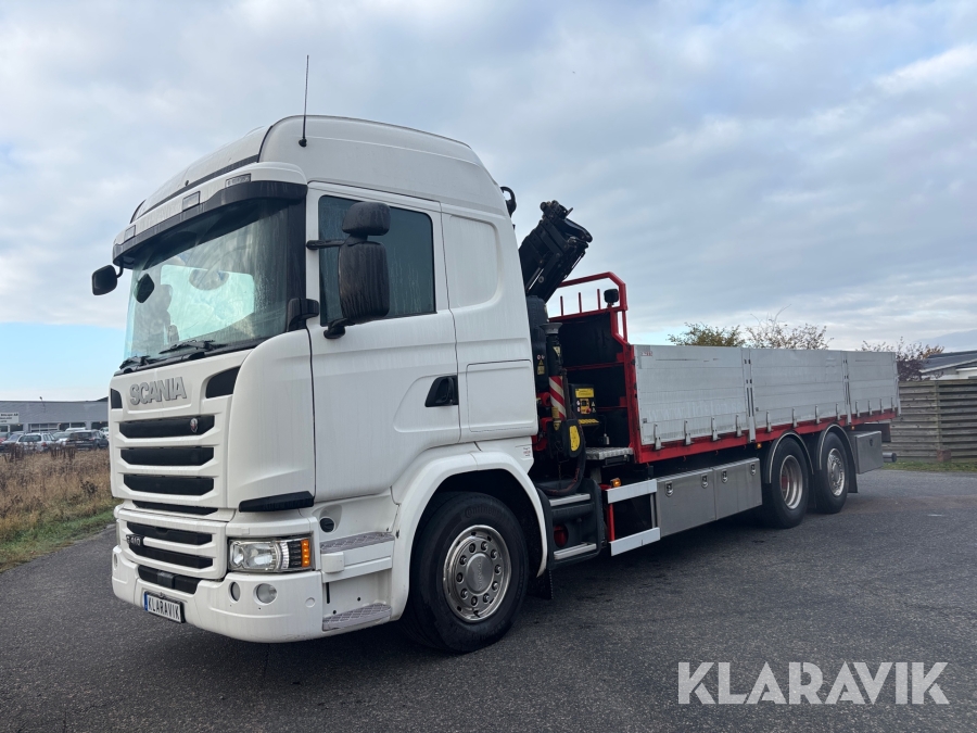 Kranbil Scania G410 Brädgårdsbil