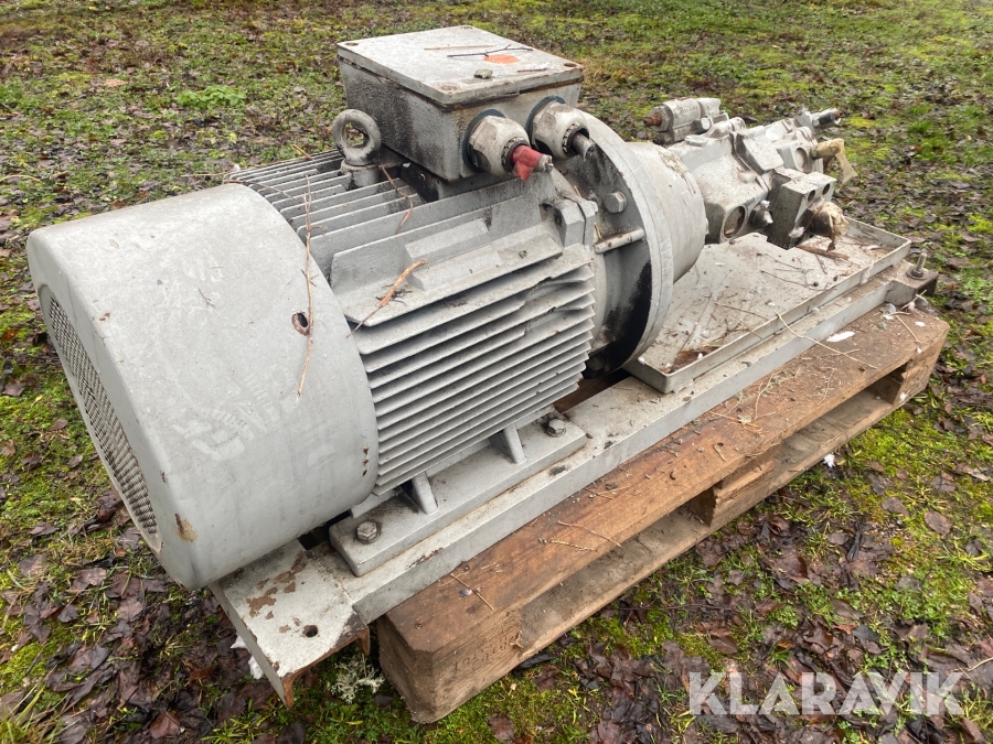 Elmotor med hydraulpump